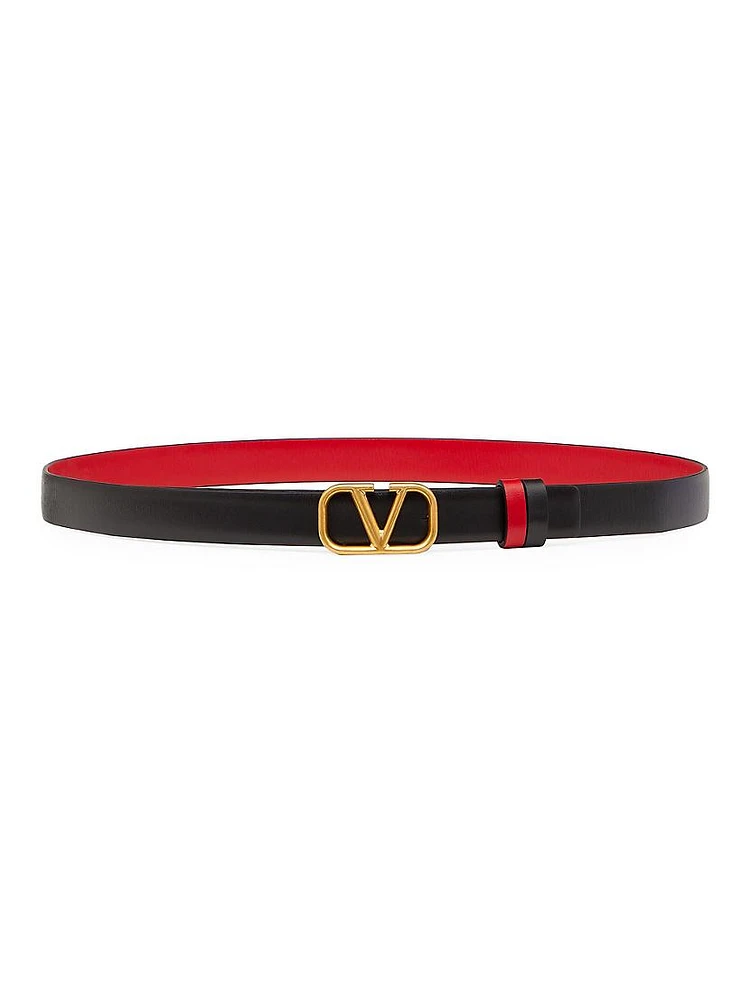 Reversible Vlogo Signature Belt Glossy Calfskin 20 MM