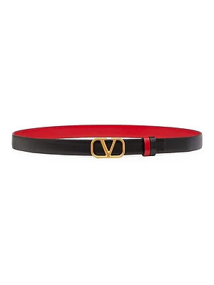 Reversible Vlogo Signature Belt Glossy Calfskin 20 MM