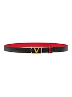 Reversible Vlogo Signature Belt Glossy Calfskin 20 MM