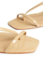 Heloise 63MM Patent Leather Slingback Sandals