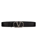 VLogo Signature Calfskin Belt MM