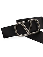 VLogo Signature Calfskin Belt MM
