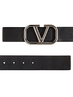 VLogo Signature Calfskin Belt MM