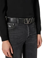 VLogo Signature Calfskin Belt MM