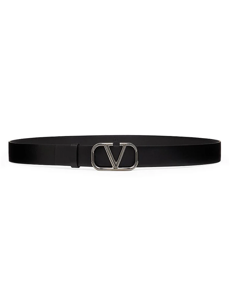 VLogo Signature Calfskin Belt MM