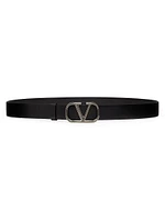 VLogo Signature Calfskin Belt MM