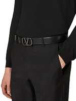 VLogo Signature Calfskin Belt MM