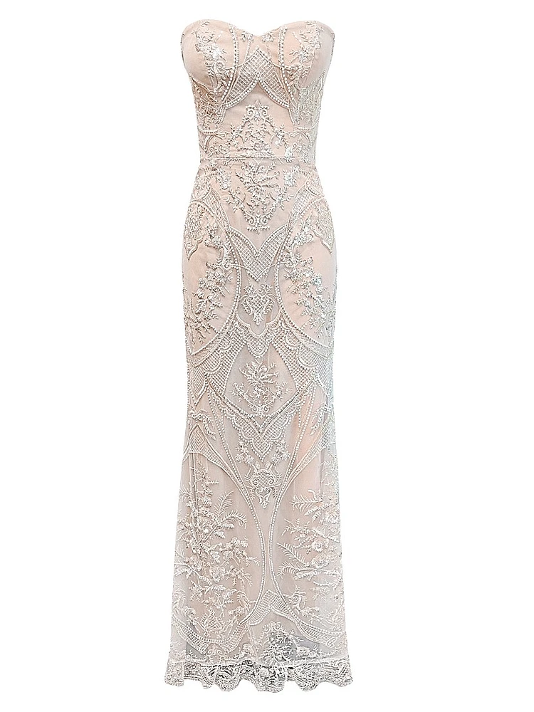 Sheridan Strapless Beaded Mermaid Gown