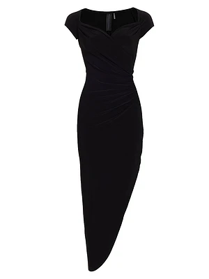 Drape Asymmetric Jersey Gown