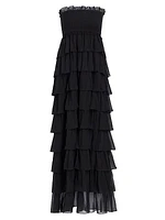 Stella Tiered Strapless Gown
