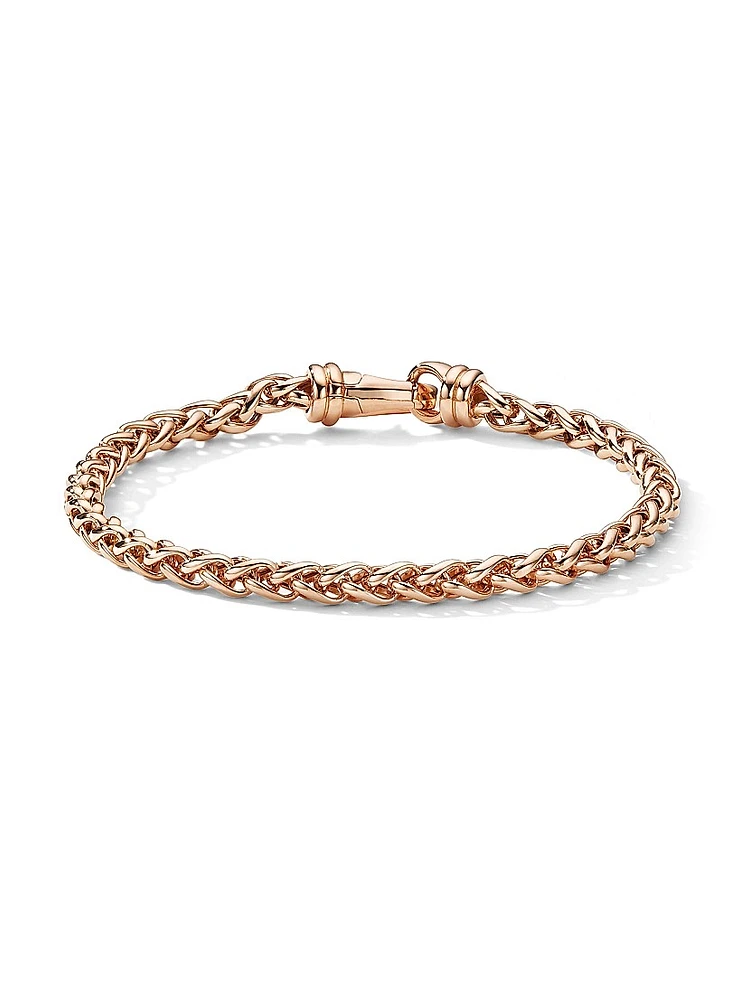 Wheat Chain Bracelet 18K Rose Gold