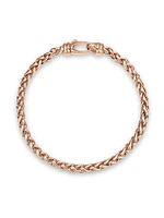 Wheat Chain Bracelet 18K Rose Gold