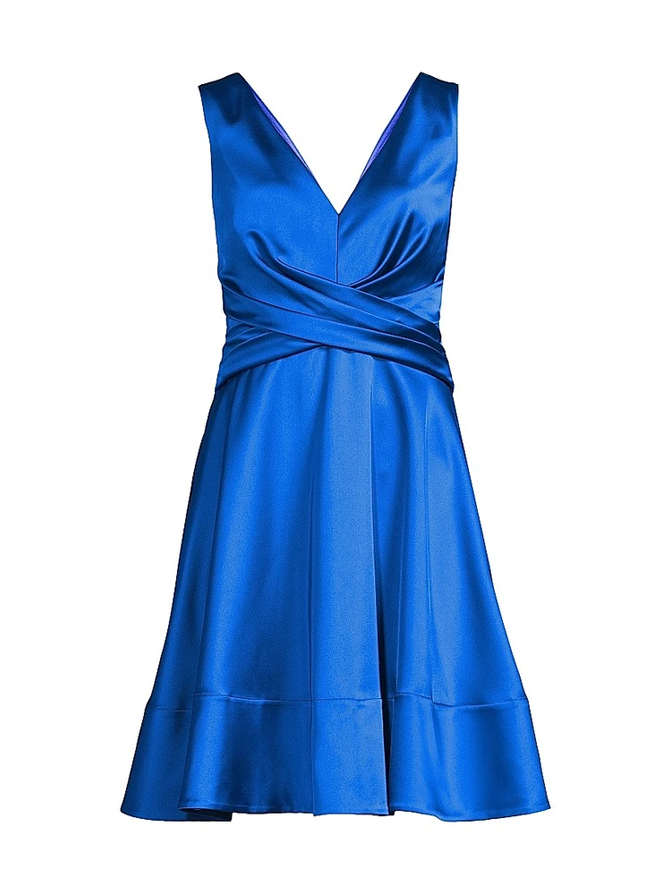 Char Satin Minidress