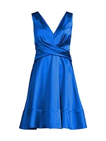 Char Satin Minidress
