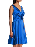 Char Satin Minidress