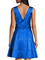 Char Satin Minidress