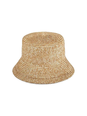 Crisscross Straw Bucket Hat