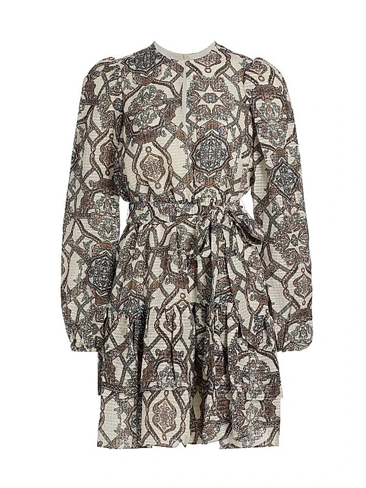 Preston Opal Medallion-Print Minidress