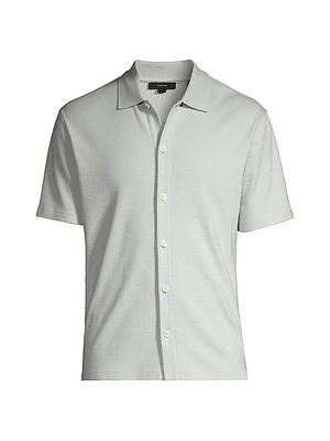 Jacquard Button-Front Shirt