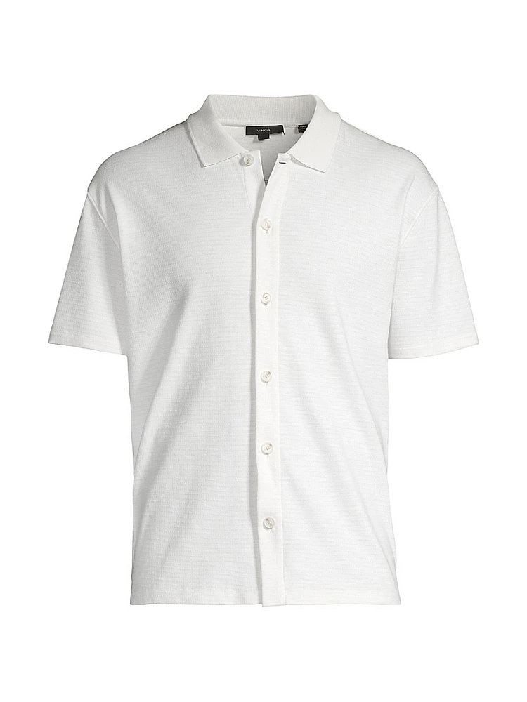 Jacquard Button-Front Shirt