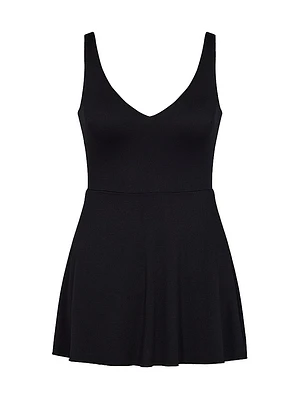Shaping Piqué Swim Dress