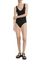 Piqué Shaping One-Piece Swimsuit