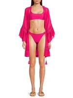 Amalia Lace-Trimmed Caftan Cover-Up