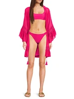 Amalia Lace-Trimmed Caftan Cover-Up