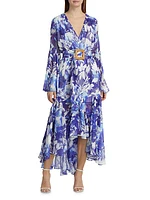 Mendes Floral Geogrette Maxi Dress