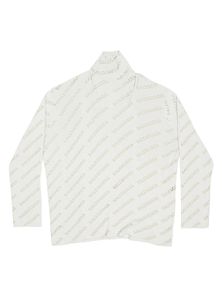 Mini All Over Logo Turtle Neck T-Shirt
