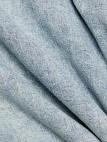 Cotton & Linen-Blend V-Neck Blouse