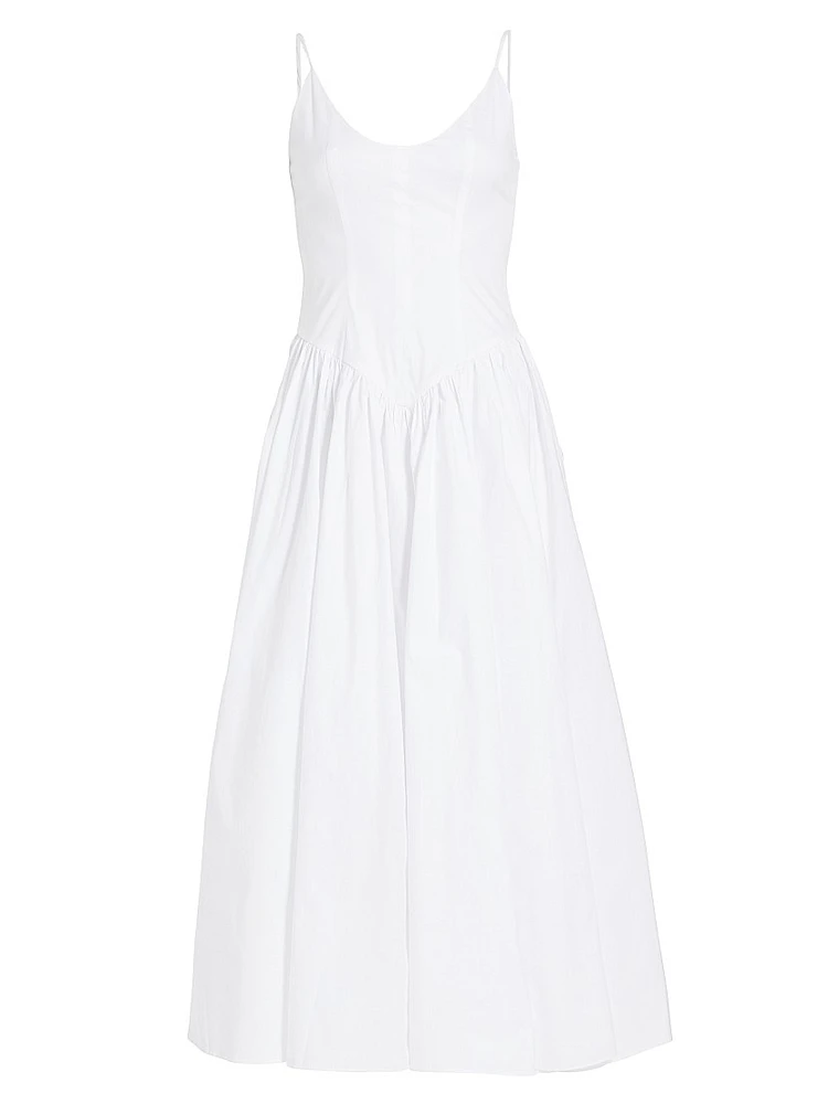 Dena Drop-Waist Midi-Dress