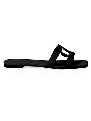 Simkhai Monogram Leather Sandals