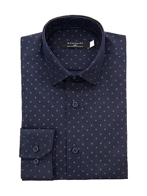 Little Boy's & Boy's Mini Fleur De Lis Dress Shirt