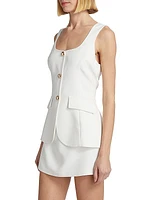 Kya Sleeveless Vest Minidress