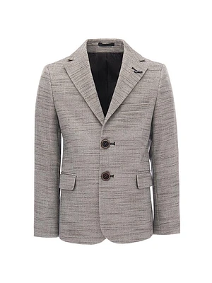 Little Boy's & Boy's Tweed Peak Lapel Blazer