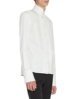 Pleated Shirt Cotton Poplin
