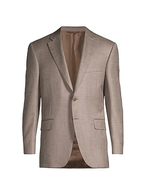 Siena Herringbone Wool & Silk-Blend Two-Button Sport Coat