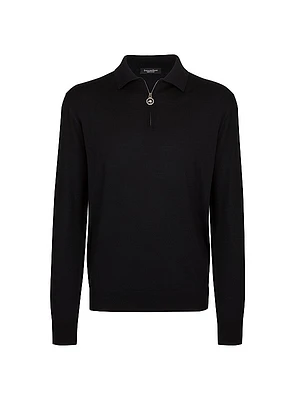 Long Sleeve Zip Polo Shirt