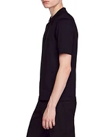 Knitted Polo Shirt With Zip Collar