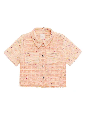 Little Girl's & 4G Jacquard Cotton-Blend Shirt