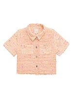 Little Girl's & 4G Jacquard Cotton-Blend Shirt