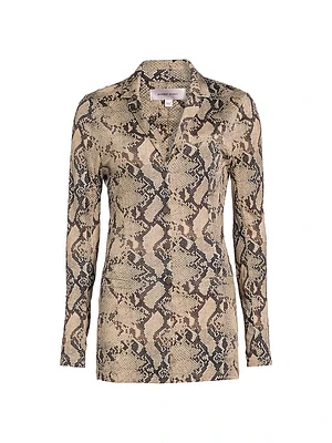 Zena Snake-Print Shirt