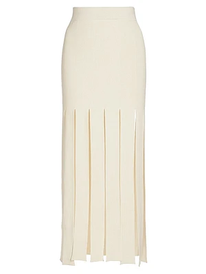 Slash Panel Knit Skirt
