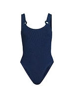 Domino Circle-Insert One-Piece Swimsuit