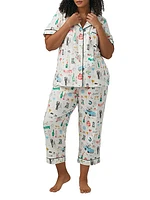 Just Married Crop Short-Sleeve Pajama Set