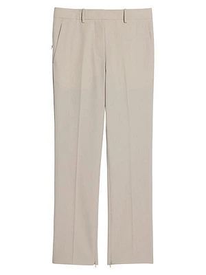Virgin Wool Slim-Fit Crop Pants