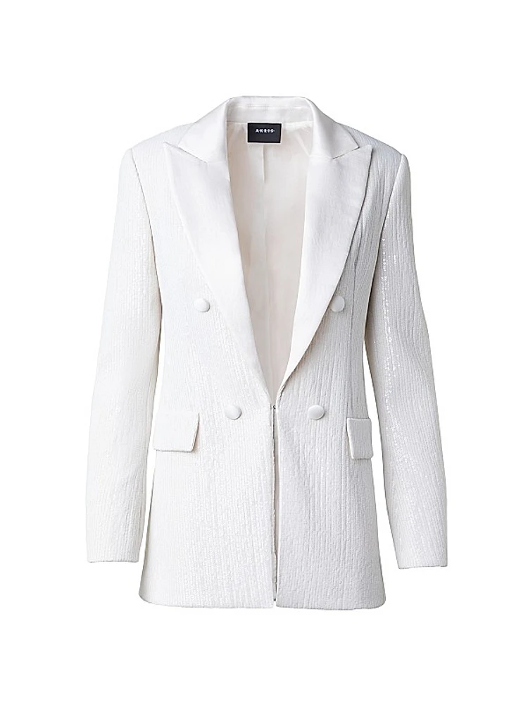 Lucia Sequin Tuxedo Jacket