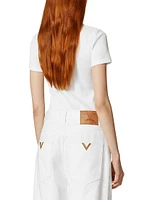Ribbed Cotton T-Shirt