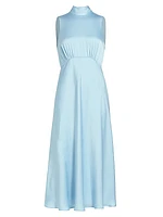 The Whisk Me Away Satin Midi-Dress